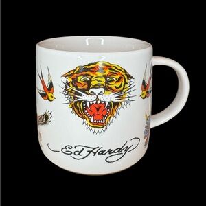 Ed Hardy Vibrant Tiger Tattoo mug nwot